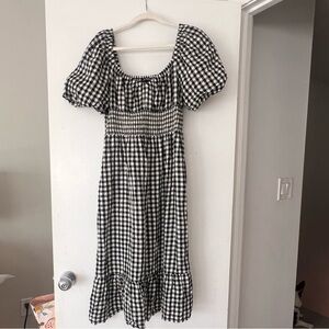 J.Crew Smocked Gingham Dress